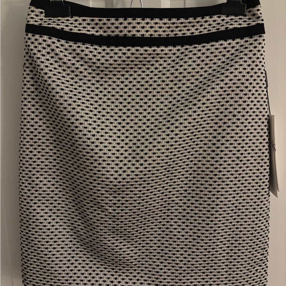 Calvin Klein Black and White Patterned Skirt